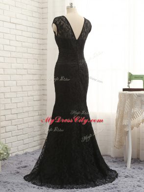 Delicate Black Mother Dresses Lace Sleeveless Lace and Appliques