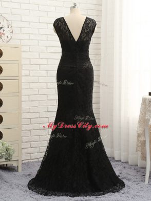 Delicate Black Mother Dresses Lace Sleeveless Lace and Appliques