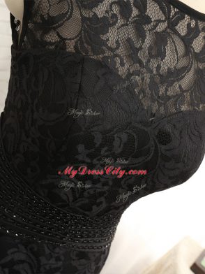 Delicate Black Mother Dresses Lace Sleeveless Lace and Appliques