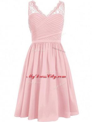 Fabulous Sleeveless Lace and Ruching Side Zipper Wedding Guest Dresses