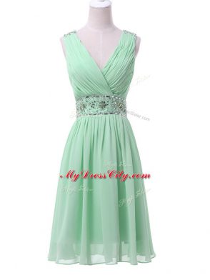 Sleeveless Beading and Ruching Zipper Dama Dress for Quinceanera