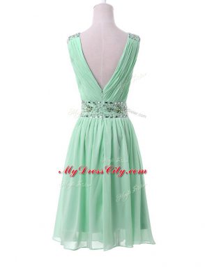 Sleeveless Beading and Ruching Zipper Dama Dress for Quinceanera
