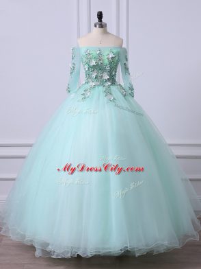 Traditional Jewelry 3 4 Length Sleeve Beading Lace Up Quinceanera Dress