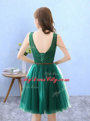 Fashion Sleeveless Lace Backless Damas Dress