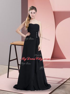 Fitting Sleeveless Lace Up Floor Length Beading Evening Dress