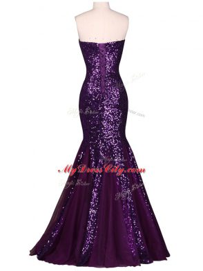 Best Sweetheart Sleeveless Chiffon and Tulle Going Out Dresses Sequins Lace Up