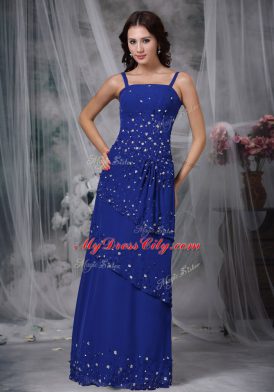 Wine Red Empire Straps Sleeveless Chiffon Floor Length Zipper Beading Mother of the Bride Dress