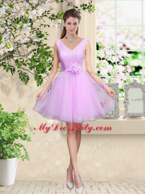 Sweetheart Sleeveless Tulle Damas Dress Lace and Belt Lace Up