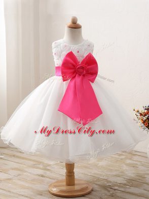 Top Selling Scoop Sleeveless Organza Custom Made Bowknot Zipper
