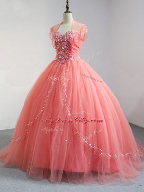 Deluxe Sleeveless Lace Up Floor Length Beading Sweet 16 Dresses