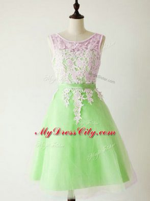 Glamorous Lace Court Dresses for Sweet 16 Lace Up Sleeveless Knee Length
