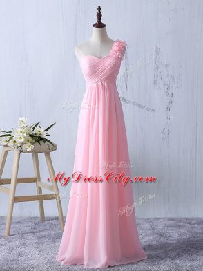 Perfect Sleeveless Ruffles and Ruching Zipper Damas Dress