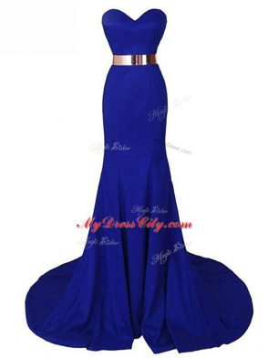 New Arrival Black Sleeveless Brush Train Belt Juniors Evening Dress