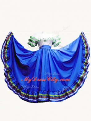 Hot Sale Short Sleeves Lace Up Floor Length Ruffled Layers 15th Birthday Dress