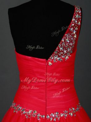 Tulle Sleeveless Floor Length Prom Gown and Beading