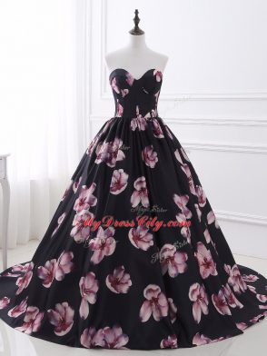 Flirting Multi-color Sleeveless Ruching Lace Up Evening Dress