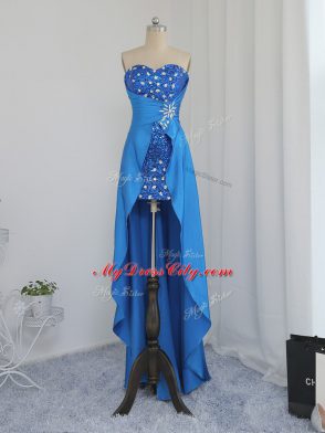 Sleeveless Beading Zipper Homecoming Dress