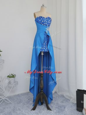 Sleeveless Beading Zipper Homecoming Dress