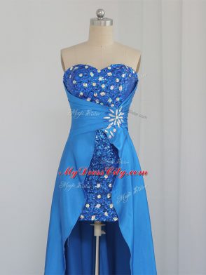 Sleeveless Beading Zipper Homecoming Dress