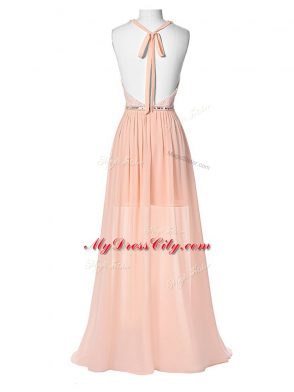Flirting Sleeveless Beading Backless Evening Wear