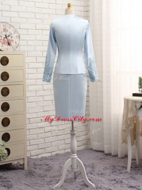 Noble Straps Sleeveless Satin Mother of the Bride Dress Lace and Appliques Zipper