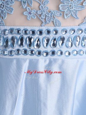 Affordable Sleeveless Beading and Lace Zipper Prom Evening Gown