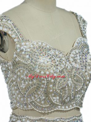 Black Zipper Straps Beading Pageant Dress for Teens Chiffon Cap Sleeves