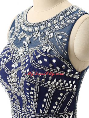 Glorious Chiffon Sleeveless Brush Train and Beading