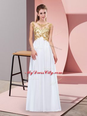 Sleeveless Appliques Zipper