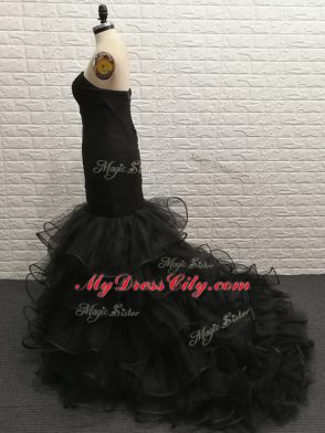 Black Sleeveless Tulle Zipper for Prom and Sweet 16