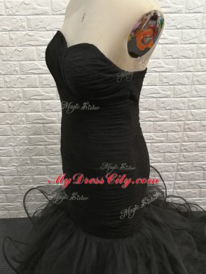 Black Sleeveless Tulle Zipper for Prom and Sweet 16