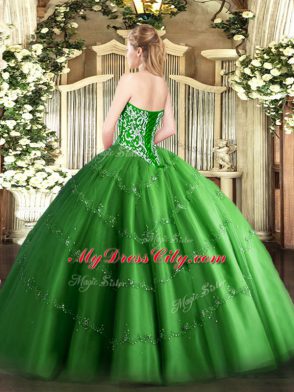 Excellent Teal Sleeveless Tulle Lace Up Quinceanera Dresses for Military Ball and Sweet 16 and Quinceanera