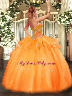 Purple Tulle Lace Up Sweet 16 Quinceanera Dress Sleeveless Floor Length Beading