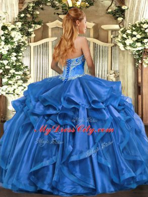 Floor Length Ball Gowns Sleeveless Purple 15 Quinceanera Dress Lace Up