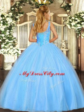 Unique Floor Length Ball Gowns Sleeveless Lavender Quinceanera Gowns Lace Up