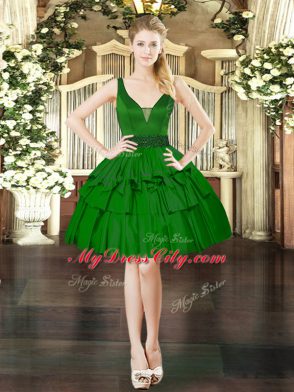 Floor Length Ball Gowns Sleeveless Dark Green Vestidos de Quinceanera Lace Up