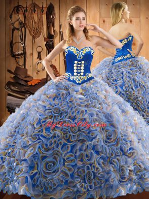 With Train Two Pieces Long Sleeves Multi-color 15th Birthday Dress Sweep Train Lace Up