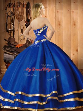 Beautiful Floor Length Fuchsia Quinceanera Dress Organza Sleeveless Embroidery