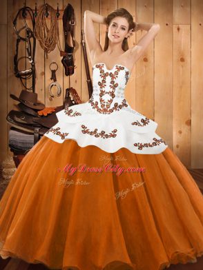 Sleeveless Embroidery Lace Up Vestidos de Quinceanera
