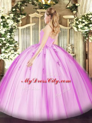 Custom Designed Ball Gowns Quince Ball Gowns Apple Green Sweetheart Tulle Sleeveless Floor Length Lace Up