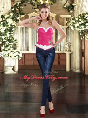 Ruffles Sweet 16 Dress Fuchsia Lace Up Sleeveless Floor Length