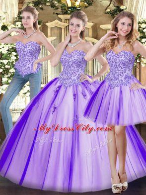Low Price Floor Length Lavender Sweet 16 Dresses Sweetheart Sleeveless Lace Up