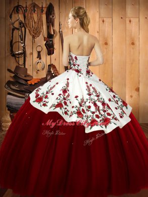 Ball Gowns 15th Birthday Dress Gold Sweetheart Satin and Tulle Sleeveless Floor Length Lace Up