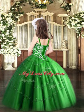Fuchsia Straps Lace Up Beading and Appliques Winning Pageant Gowns Sleeveless