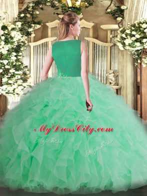 Edgy Scoop Sleeveless Side Zipper Vestidos de Quinceanera Lavender Organza