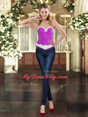 Top Selling Eggplant Purple Ball Gowns Appliques and Ruffles Sweet 16 Quinceanera Dress Lace Up Organza Sleeveless Floor Length