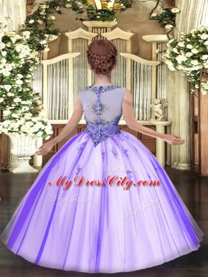 Ball Gowns Little Girls Pageant Dress Wholesale Yellow Green Scoop Tulle Sleeveless Floor Length Zipper