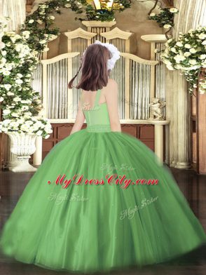Beading Pageant Dress for Womens Teal Zipper Sleeveless Floor Length