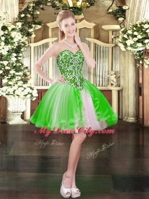 Custom Designed Sleeveless Beading Floor Length Sweet 16 Quinceanera Dress