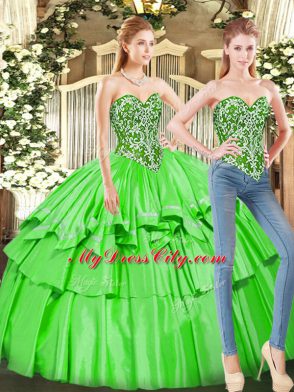 Beauteous Sleeveless Ruffled Layers Floor Length Sweet 16 Dresses